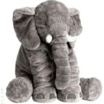 Large Elephant cuddly toy gray